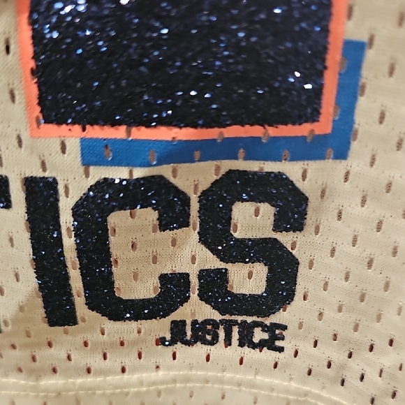 Justice Blue and White Love Gymnastics Top Size 6 - Picture 3 of 6